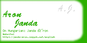 aron janda business card